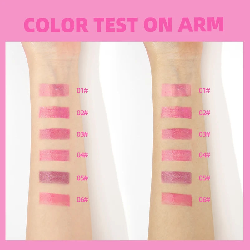 Color Changing Lip Oil Moisturizing Lip Gloss with Glitter Shine - Multiple Colors