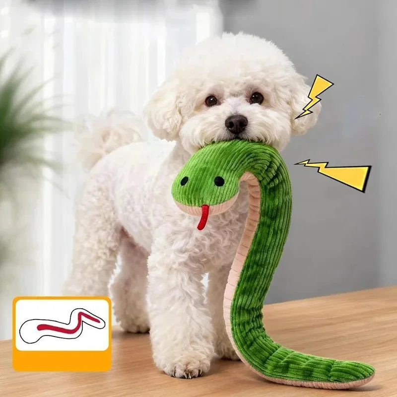 16.5-Inch Interactive Dog Toy Snake for Cats & Pets - Fun Indoor Pet Play