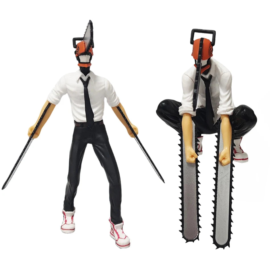 Anime Action Figure Set - Denji PVC Collectible Toys 14-17cm for Children and Car Decor