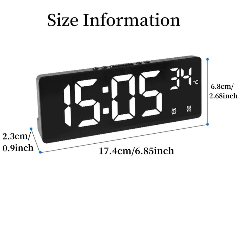 Voice Control Digital Alarm Clock with Temperature and Dual Alarm Function