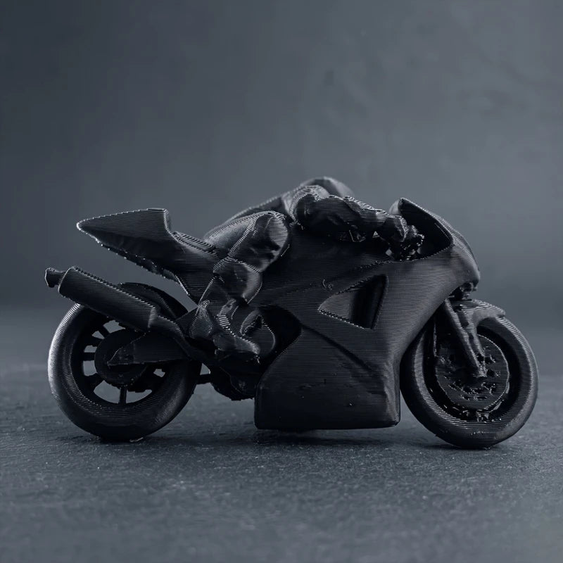 Mini Racing Motorcycle Rider Figurine - 3D Printed Desk Ornament & Gaming Decor