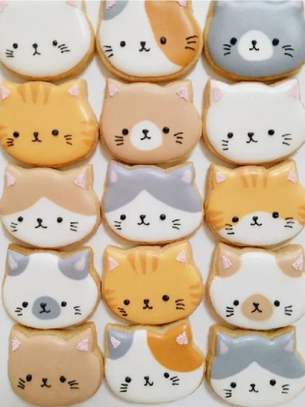 Aluminium Alloy Cat Shape Cookie Cutter Biscuit Mold for Baking & Pastry