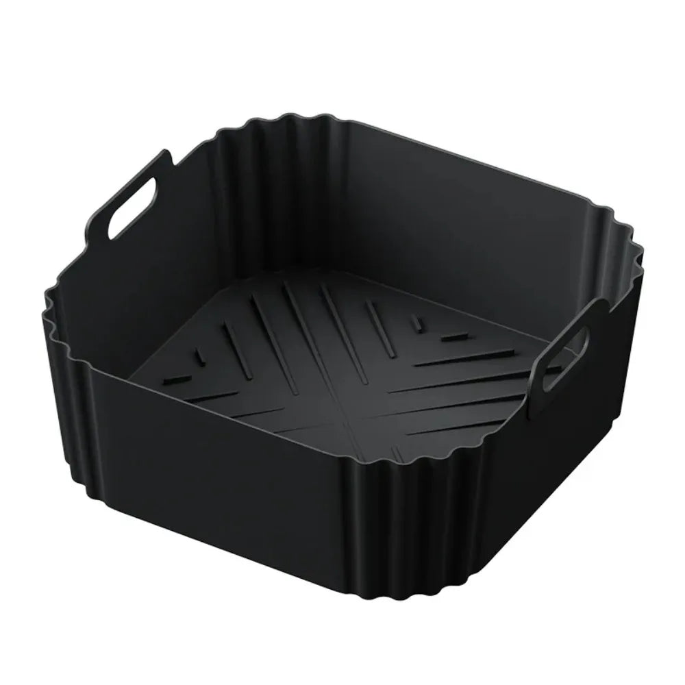 Reusable Silicone Air Fryer Liners 22.5cm Non-Stick Basket for 5-8QT Air Fryers