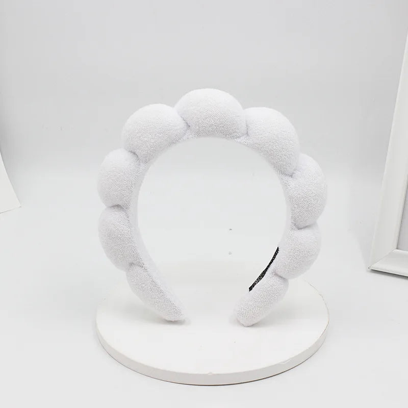 Women Girls Bubble Terry Cloth Hair Headbands - Soft Retro Hair Accessories