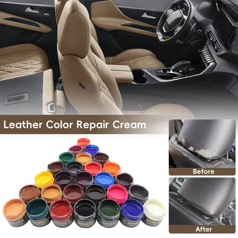 Leather Car Seat Repair Kit - Vinyl & Sofa Leather Coating & Scratch Fix