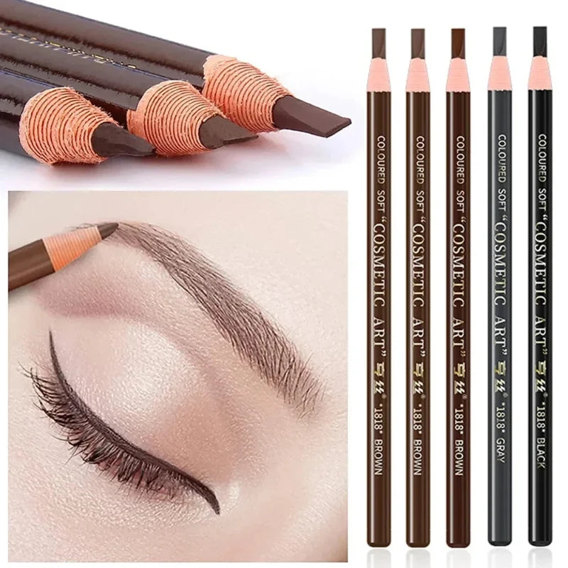 5-Piece Microblading Eyebrow Pencil Set Waterproof Permanent Makeup Tools
