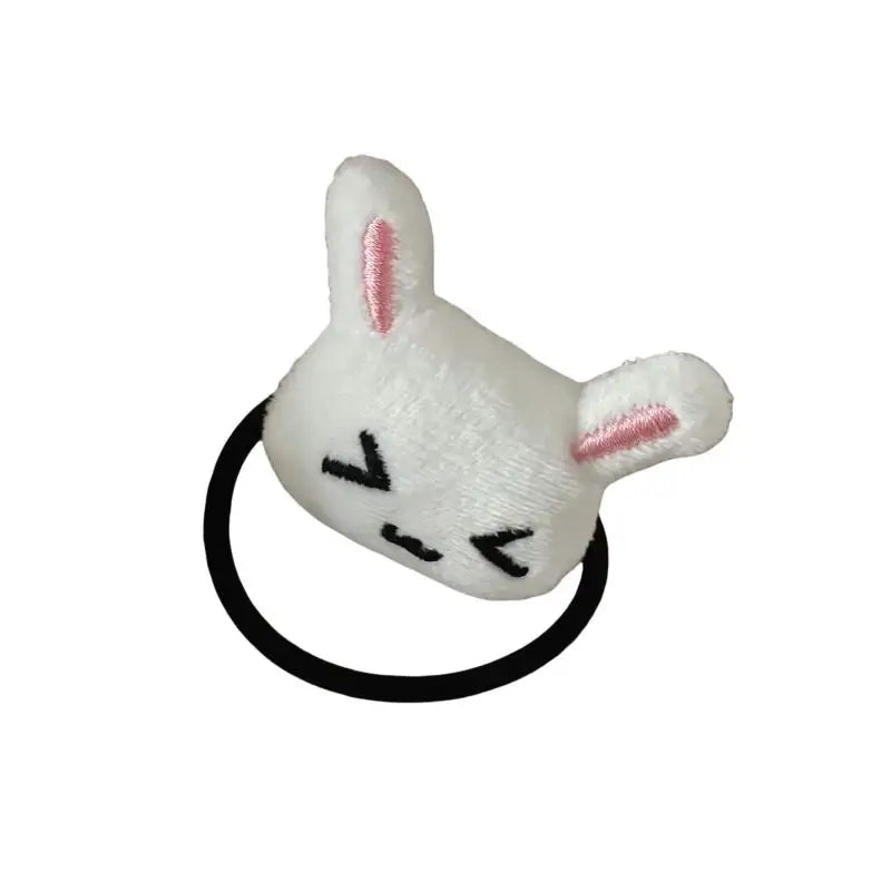Cute Plush Bunny Hair Tie Set for Girls and Students - All Colors Available