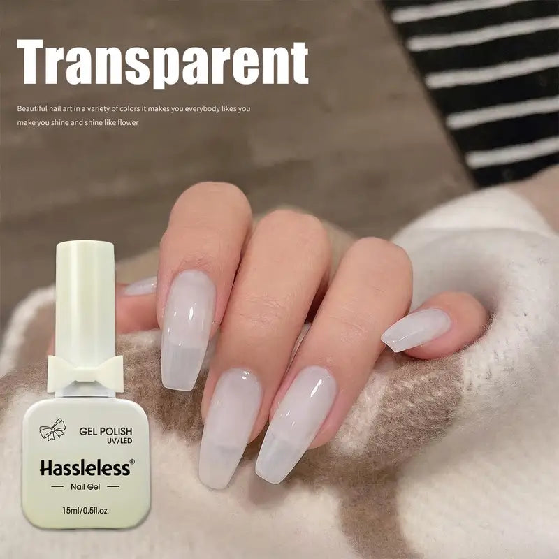 Milky White Gel Nail Polish - Pure Color UV Gel for Professional & DIY Nails 15ml