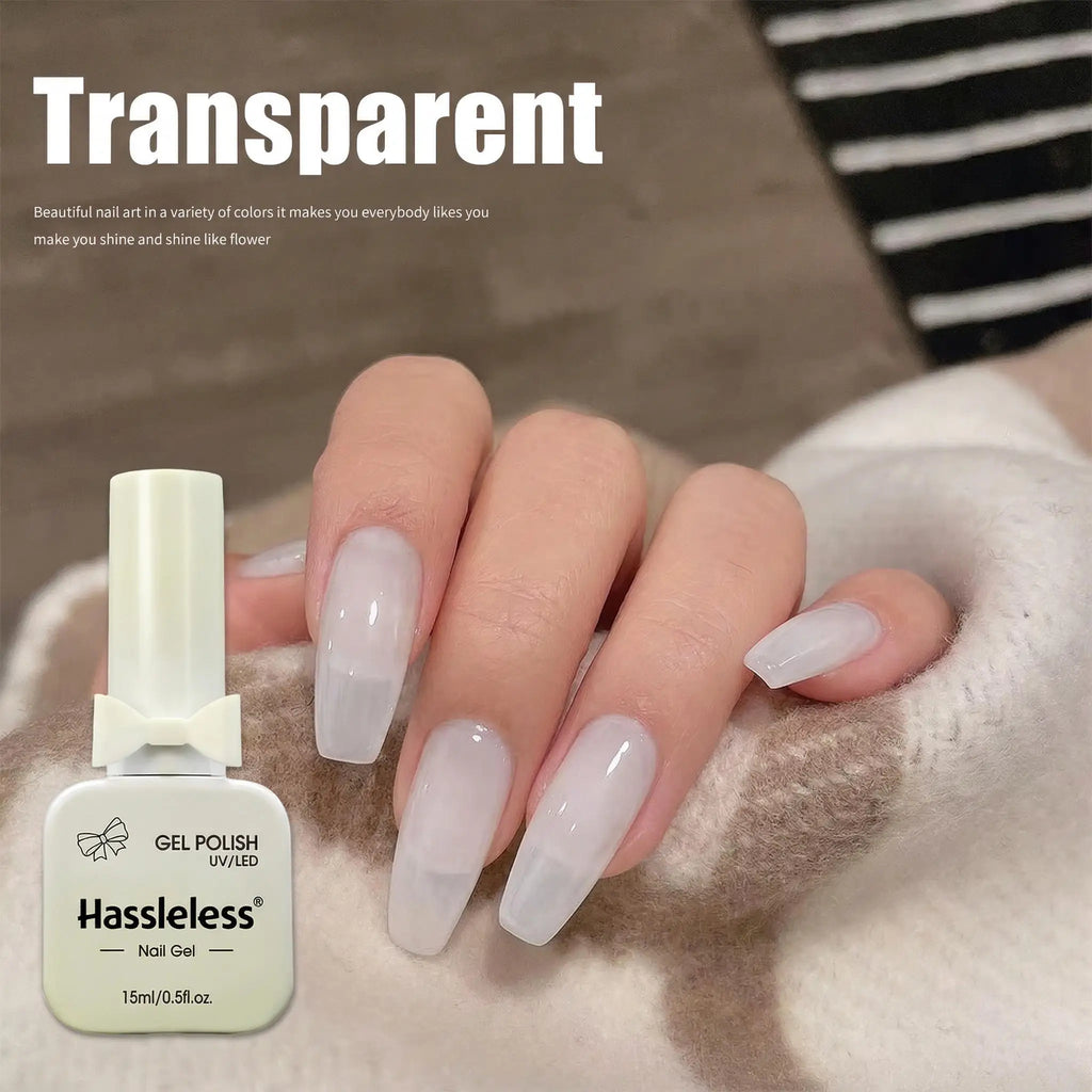 Milky White Gel Nail Polish - Pure Color UV Gel for Professional & DIY Nails 15ml
