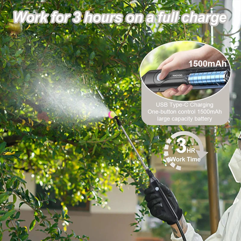 5L Electric Backpack Sprayer for Garden Irrigation Disinfection Pesticide Green Blue White