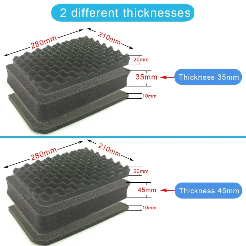 Shockproof Foam Sponge Grid Insert for Tool Box Packing - Customizable Colors