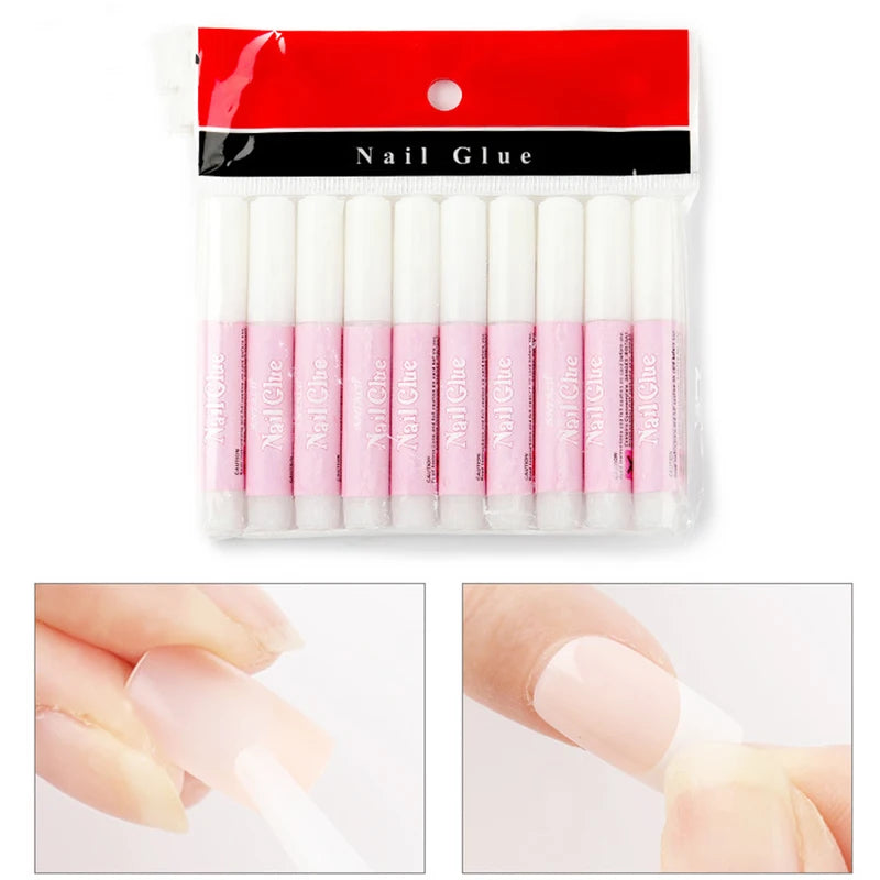 50 Pieces Nail Glue for Acrylic & False Nails - Strong Bond, Quick Adhesive