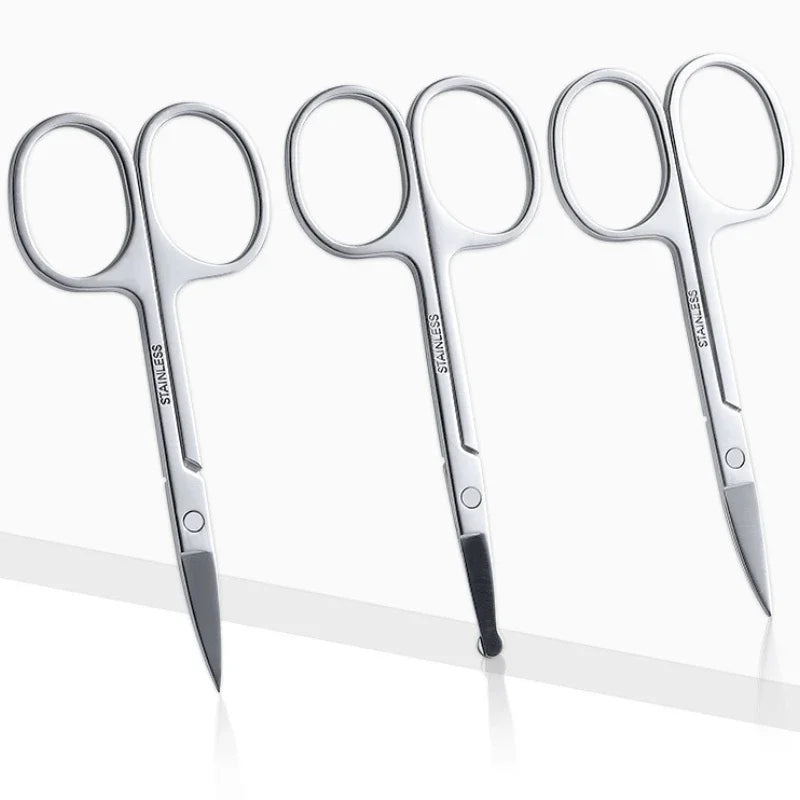 Nail and Eyebrow Scissors with Cuticle Trimmer for Women - Facial Hair Removal Tools