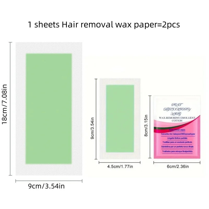 Depilatory Wax Strips for Hair Removal - 10/30/50 Pcs Cold Wax Paper for Face, Body, Arms, Legs
