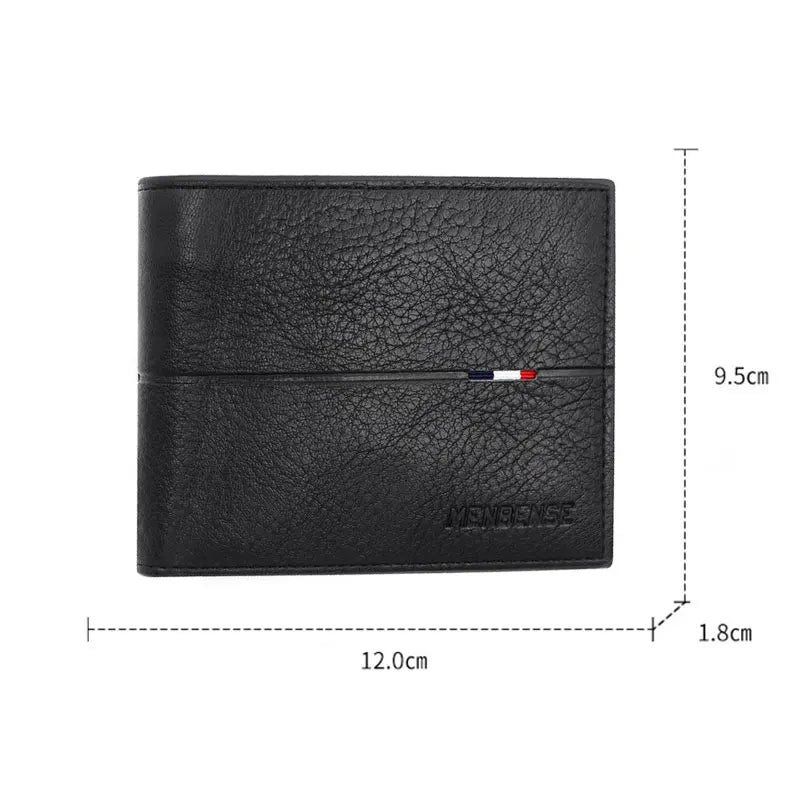 Slim Men Wallets with Zipper Card Holder - Short PU Leather Coin Purse