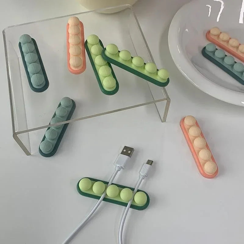Desktop Cable Organizer Wire Winder Self-Adhesive Management Clip Office Desk