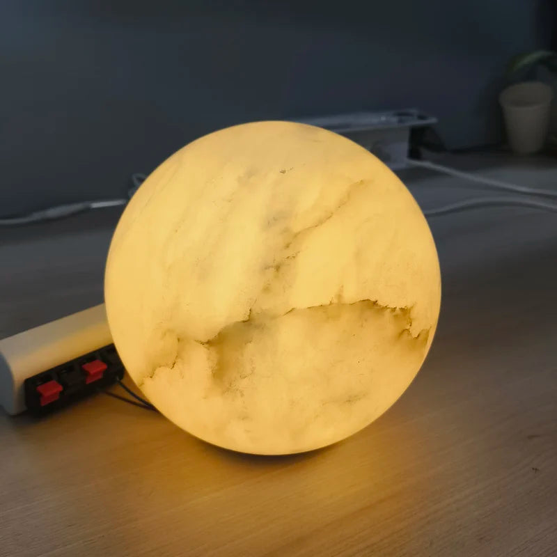 Nordic Alabaster Wall Lamp with LED G9 Bulb - Warm 3000K White Light for Bedroom & Living Room