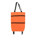 Foldable Shopping Cart with Wheels and Trolley Basket — Compact Grocery Trolley for Home & Supermarket