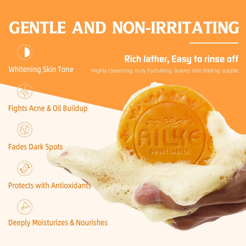 Lightening Soap Bar for Women with Turmeric Papaya Carrot 200g - Brightening & Dark Spot Removal