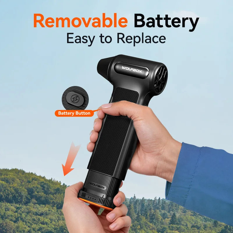 Wireless Electric Air Duster Fan - 3-Speed Portable Blower for Car & Home