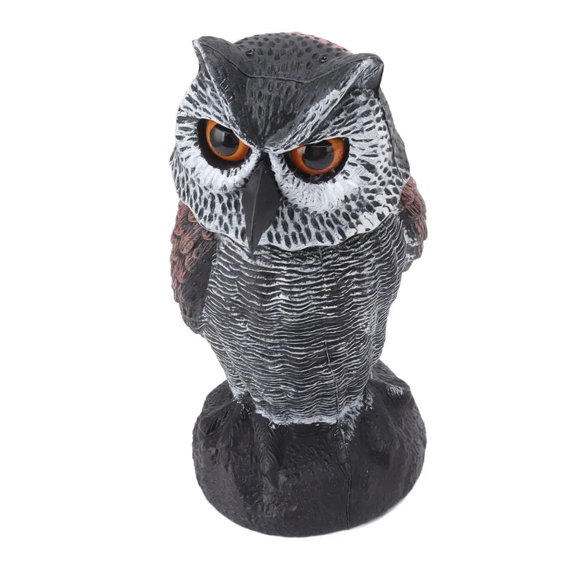 Bird Repellent Owl Decoy with Shake Head for Garden and Farm Pest Control