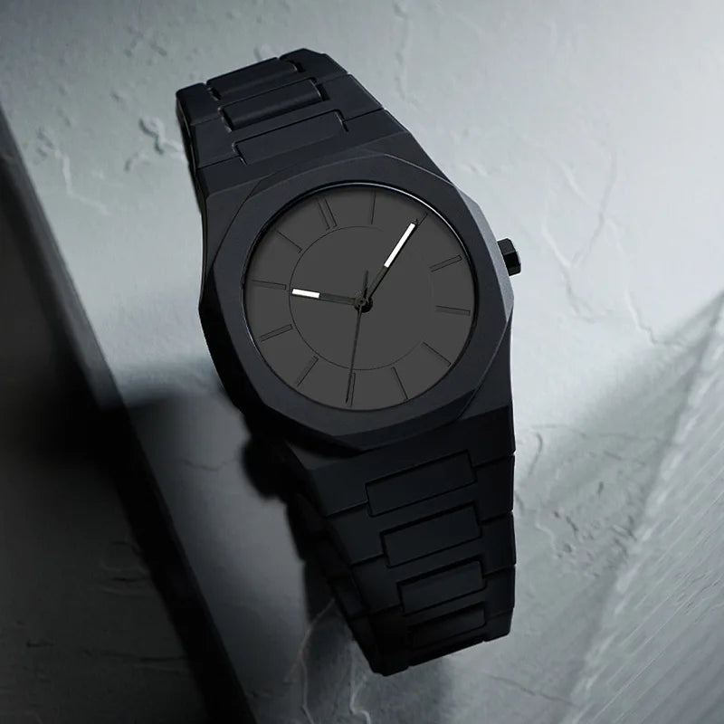 Men's Quartz Wristwatch with Plastic Strap - Business & Fashion Watch