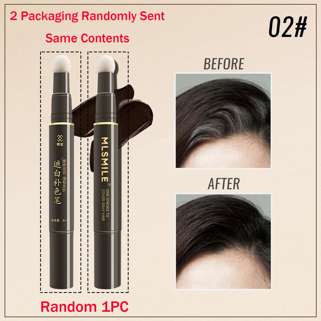 Temporary Hair Color Pen for Gray Root Coverage - Liquid Hair Dye Stick