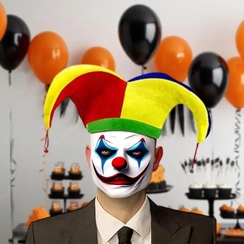 Multicolor Clown Hat for Parties Halloween Costume Accessory