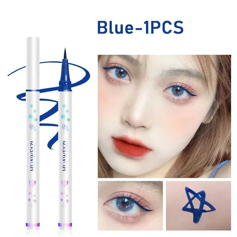 Waterproof Liquid Eyeliner Pen - Fine Tip, Long-Lasting, 6 Colors