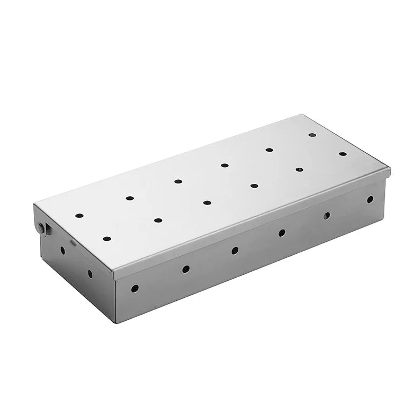 Stainless Steel Smoker Box for Wood Chips - Gas & Charcoal Grill Accessory