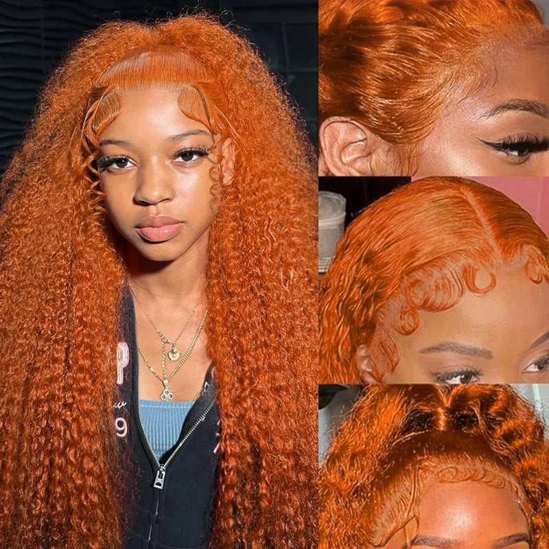 Water Wave & Curly Human Hair Wigs with Lace Front, 30-38 Inch, Multiple Colors & Densities