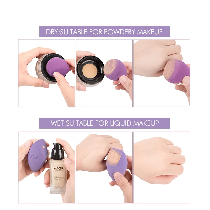 16-Color Makeup Sponge Set for Foundation Powder Wet & Dry Application