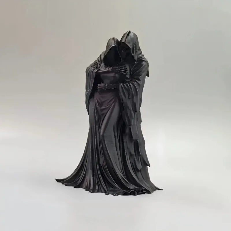 Gothic Skeleton Posture Decor - Dark Style Retro 3D Ghost Model for Bedroom