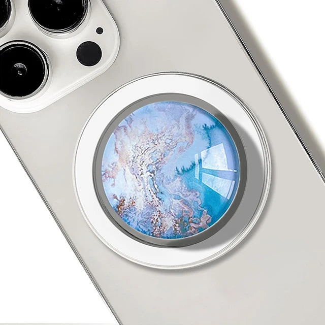 Magnetic Phone Grip Stand for iPhone & Samsung - Foldable Magnetic Holder