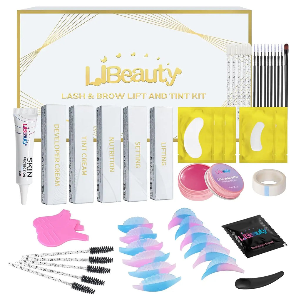 Libeauty Lash Lift & Tint Kit for Eyelash & Brow Perming Home Use