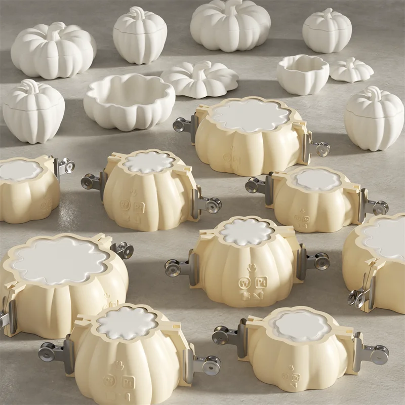 Halloween Pumpkin Silicone Mold for Concrete & Cement DIY Home Decor