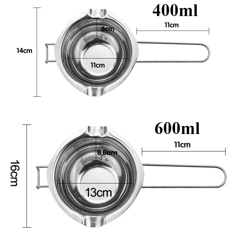 Stainless Steel Candle & Soap Melting Pot with Long Handle - Handmade Craft Supplies
