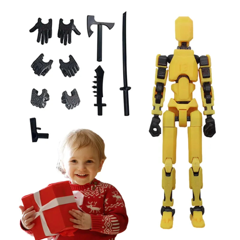 Movable Dummy Doll Action Figure - Articulated 3D Printed Toy for Stop Motion & Collection