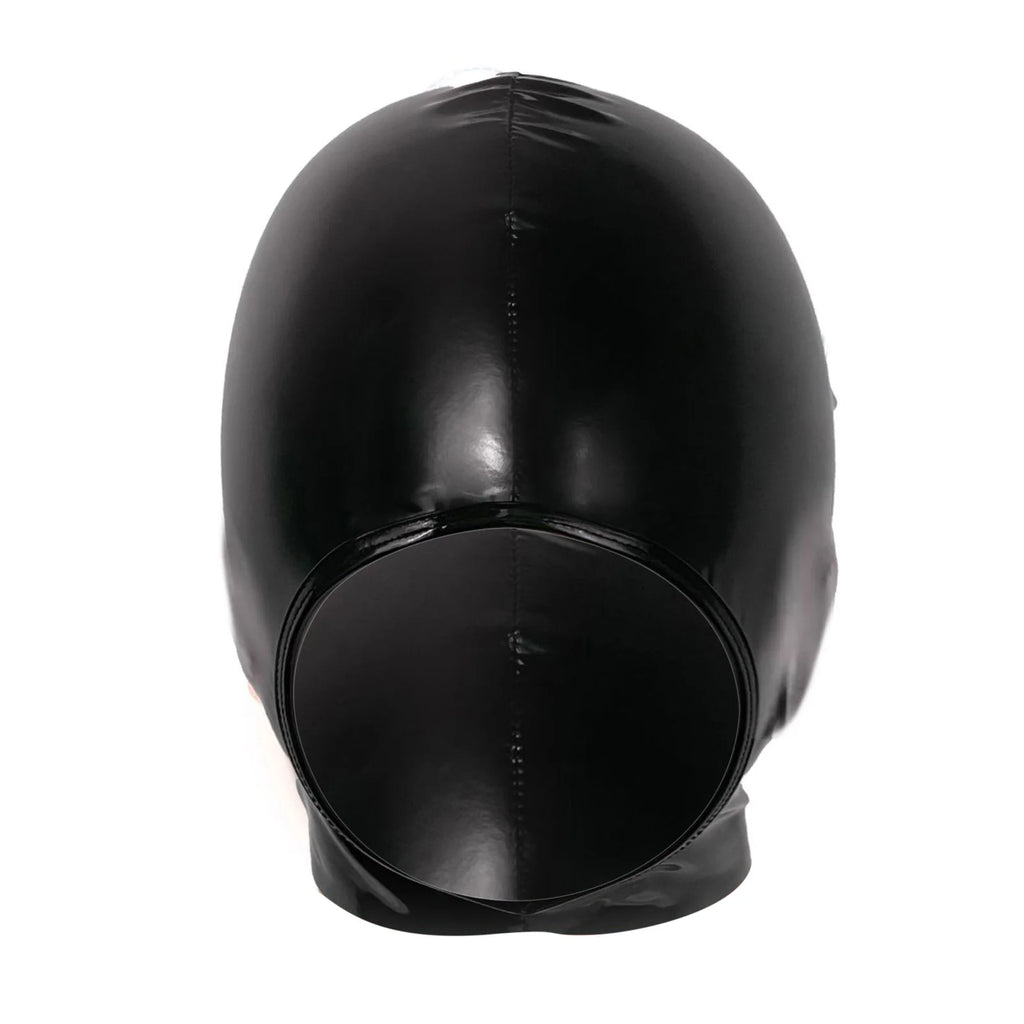 Open Mouth Leather Mask for Cosplay & Costume Party - Unisex Full Face Headgear