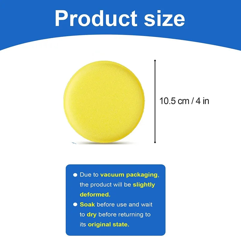 Car Wax & Detailing Foam Applicator Pads - Microfiber Buffing Sponges Set