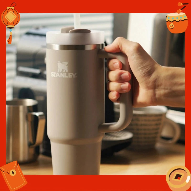 887ml Insulated Stainless Steel Water Bottle with Straw - Vacuum Leakproof Mug