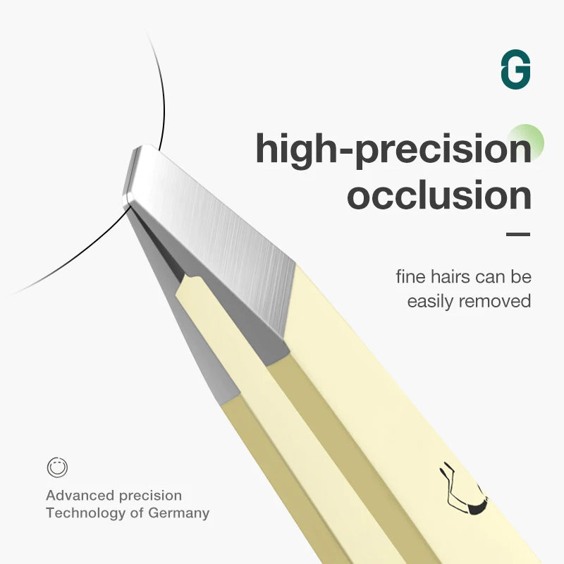 Professional Eyebrow Tweezers - Stainless Steel Fine Hair Removal Tools