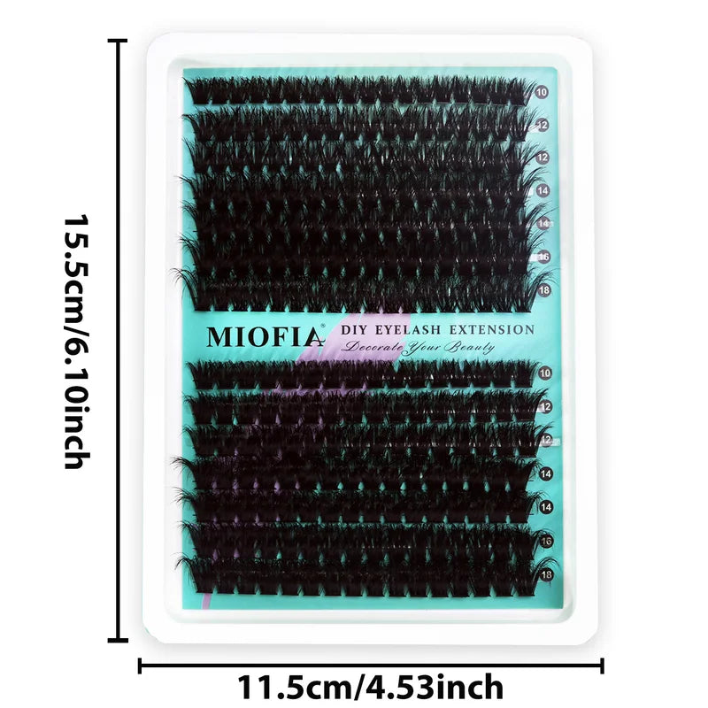 Voluminous False Eyelash Extensions 30D-150D Mixed Length Natural Look, Reusable DIY