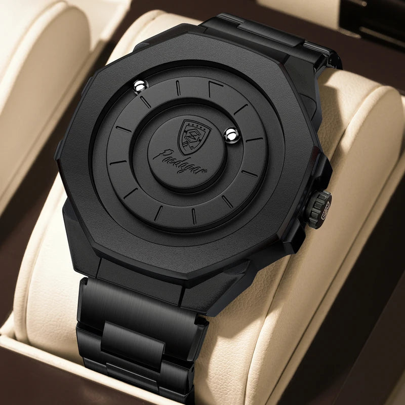 Men's Waterproof Stainless Steel Quartz Wristwatch - Business & Fashion Watch