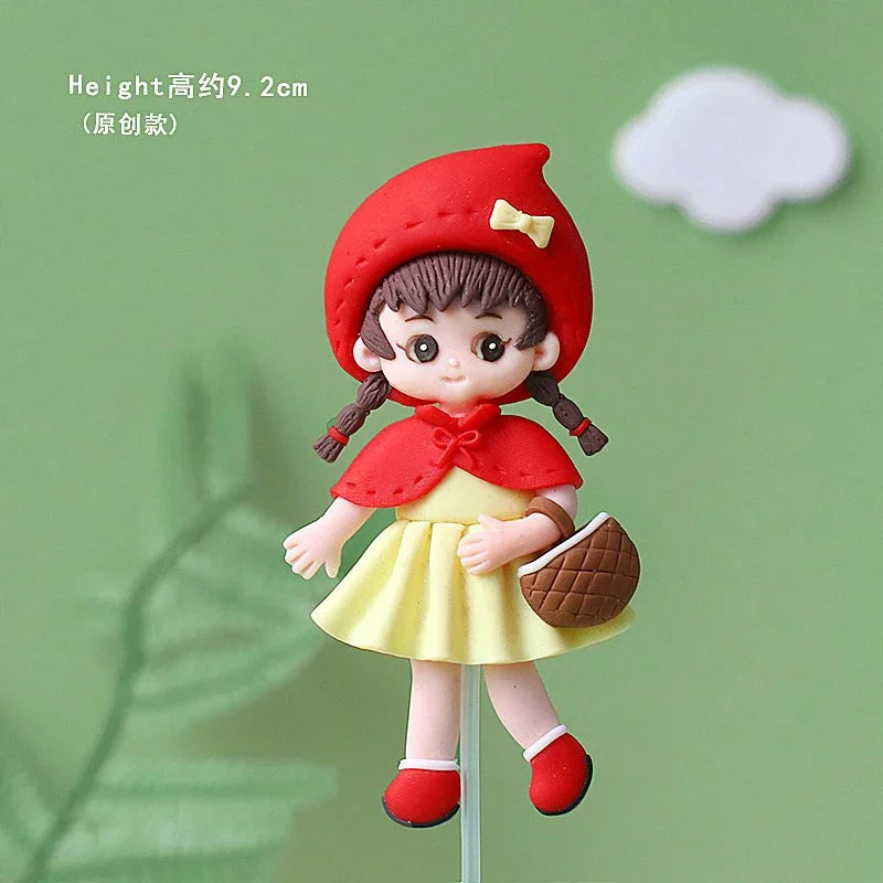 Cake Decoration Kit for Kids and Dollhouse - Bunny, Tree, Mushroom, Wolf, House, Fruit, Happy Birthday Toppers