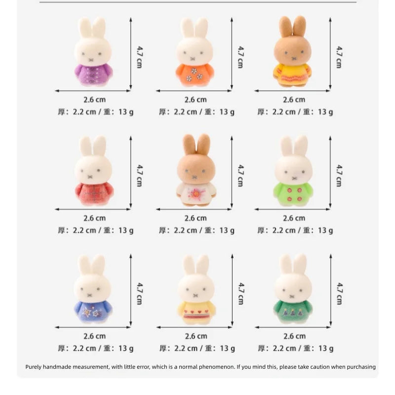Cute Flocked Rabbit Blind Box Toy Keychain - Trendy Desktop Gift