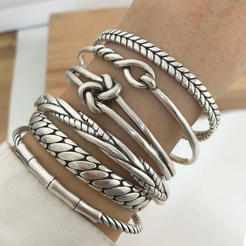 Solid Sterling Silver Bracelet for Women Men Vintage Handmade Birthday Gift