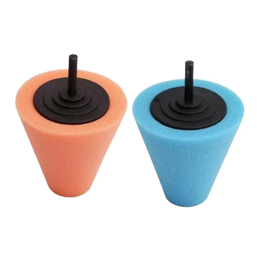 Car Wheel Polishing Sponge Cones Set - Metal & Plastic Grinding Heads
