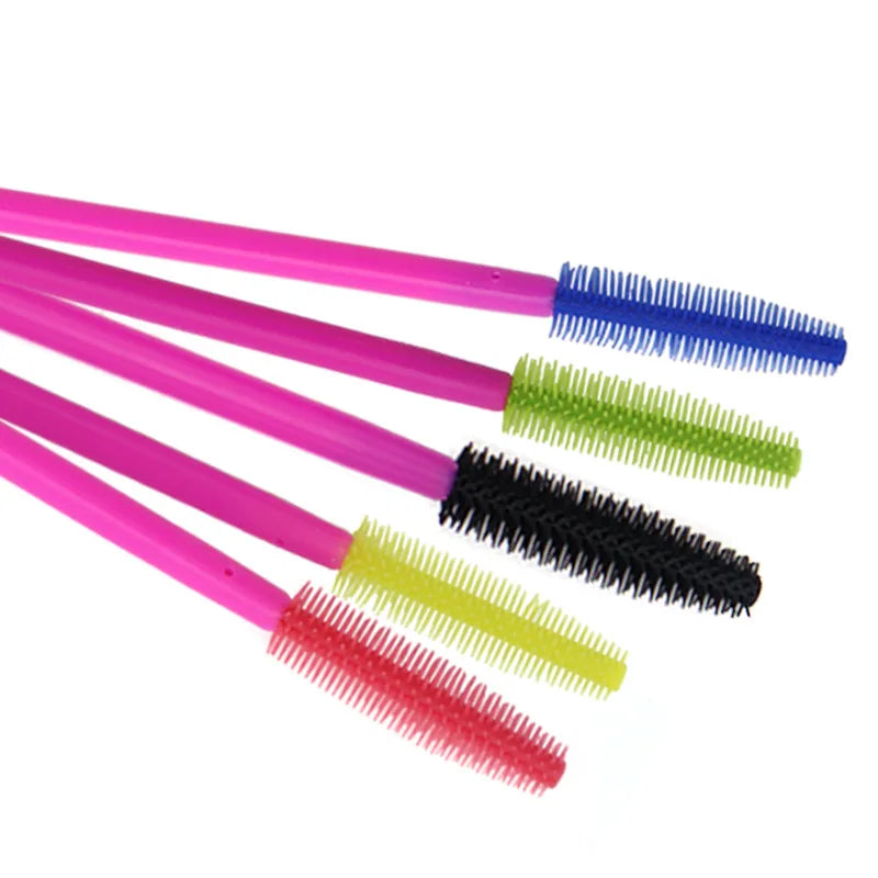 50pcs Silicone Eyelash Brush Mascara Wands Eyelash & Eyebrow Applicators