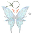 Fairy Elf Costume Wings Set with Elf Ears, Fairy Stick & Garland for Cosplay & Party